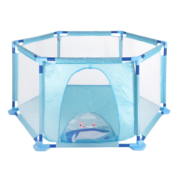 Kojec Wieloryb do zabawy dla dzieci 3m+ Ścianki z siatki + Wejście na zamek + 40 Piłeczek